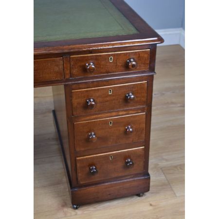 Viktorianischer antiker Mahagoni Schreibtisch englisch ca 1880