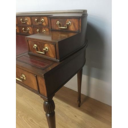 Antiker britischer Mahagoni Schreibtisch ca 1890