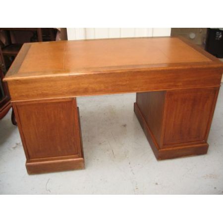 Antiker britischer Eichen Schreibtisch ca 1910