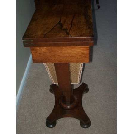 Antiker britischer Palisander Spieltisch Nähtisch ca 1800