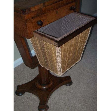 Antiker britischer Palisander Spieltisch Nähtisch ca 1800