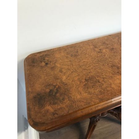 Antiker viktorianischer Spieltisch Nussbaum britisch ca 1850