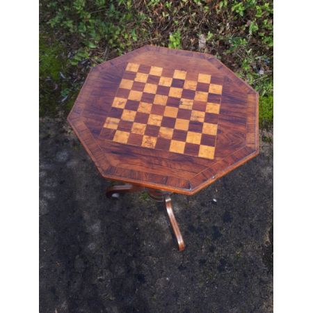 Antiker britischer Palisander Spieltisch Schachtisch ca 1800