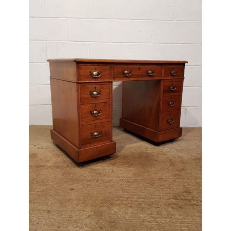 Antiker britischer Nussbaum Schreibtisch viktorianisch ca 1880