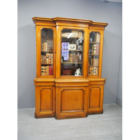 Viktorianischer antiker Bücherschrank Eiche englisch ca 1860