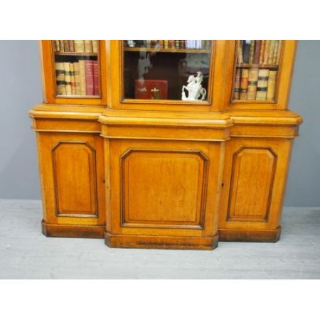 Viktorianischer antiker Bücherschrank Eiche englisch ca 1860