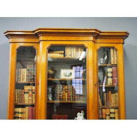 Viktorianischer antiker Bücherschrank Eiche englisch ca 1860