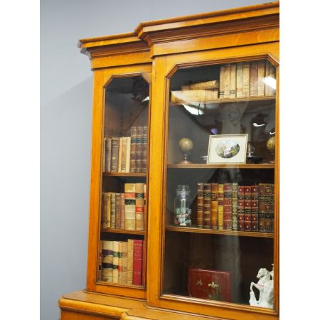 Viktorianischer antiker Bücherschrank Eiche englisch ca 1860