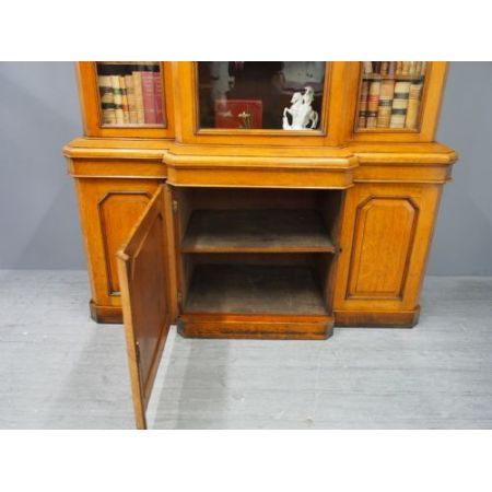 Viktorianischer antiker Bücherschrank Eiche englisch ca 1860