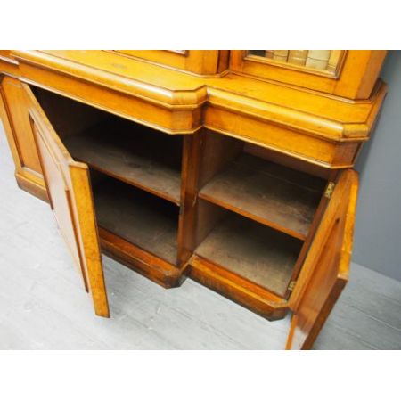 Viktorianischer antiker Bücherschrank Eiche englisch ca 1860