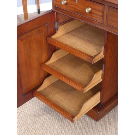 Georgianischer antiker Partner Schreibtisch Mahagoni englisch ca 1820