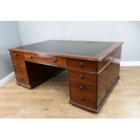 Antiker viktorianischer Mahagoni Schreibtisch englisch ca 1860
