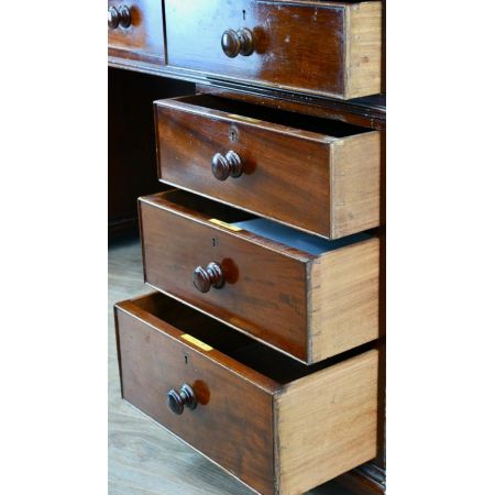 Antiker viktorianischer Mahagoni Schreibtisch englisch ca 1860