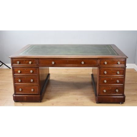 Antiker viktorianischer Mahagoni Schreibtisch englisch ca 1860