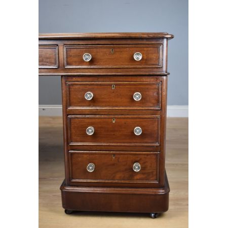 Antiker viktorianischer Mahagoni Schreibtisch englisch ca 1860