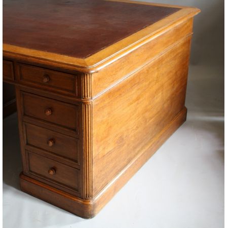 Antiker britischer Eichen Schreibtisch ca 1880