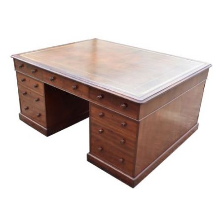 Antiker viktorianischer Mahagoni Schreibtisch ca 1880