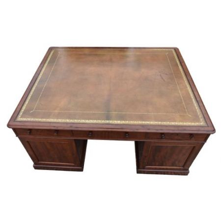 Antiker viktorianischer Mahagoni Schreibtisch ca 1880