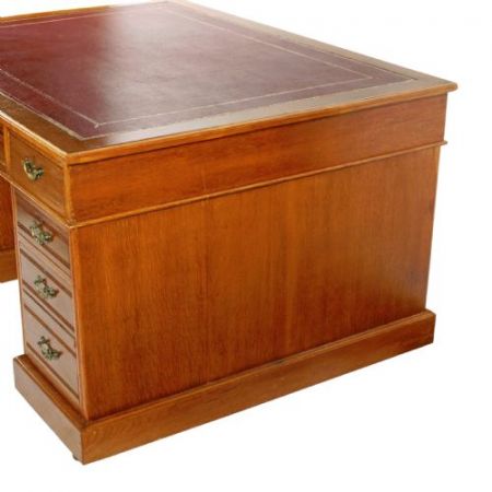 Viktorianischer antiker Mahagoni Partner Schreibtisch britisch ca 1880