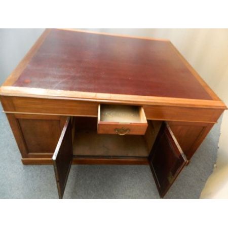 Antiker britischer Mahagoni Schreibtisch Partner Schreibtisch ca 1880