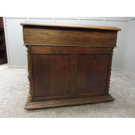 Viktorianischer antiker Eichen Schreibtisch britisch ca 1880