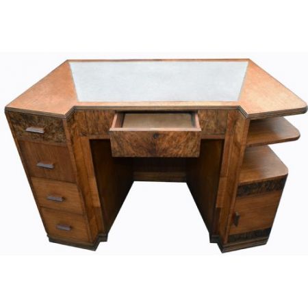 Antiker Art Deco Schreibtisch Nussbaum englisch ca 1936