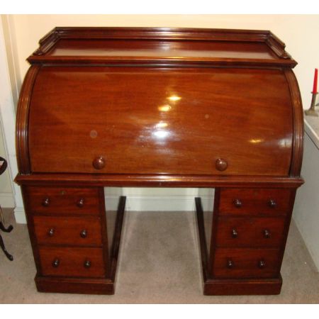 Viktorianischer antiker Mahagoni Schreibtisch britisch ca 1900