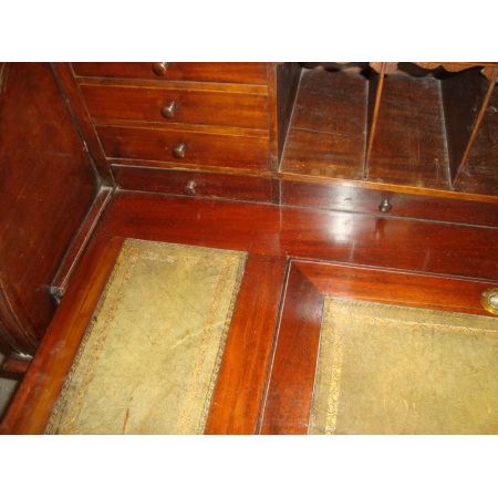 Viktorianischer antiker Mahagoni Schreibtisch britisch ca 1900