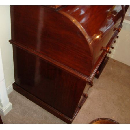 Viktorianischer antiker Mahagoni Schreibtisch britisch ca 1900