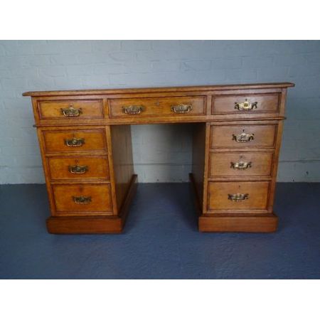 Viktorianischer Eichen Schreibtisch britisch antik ca 1870