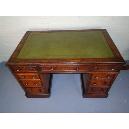 Viktorianischer antiker Mahagoni Schreibtisch britisch ca 1880