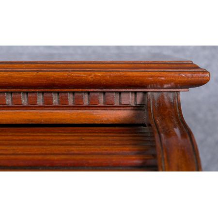 Antiker britischer Mahagoni Schreibtisch Rolltop edwardianisch ca 1890