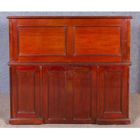 Antiker britischer Mahagoni Schreibtisch Rolltop edwardianisch ca 1890