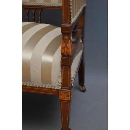 Edwardianischer antiker Mahagoni Sessel britisch ca 1900