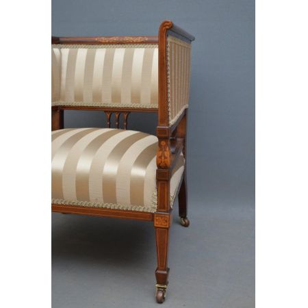 Edwardianischer antiker Mahagoni Sessel britisch ca 1900