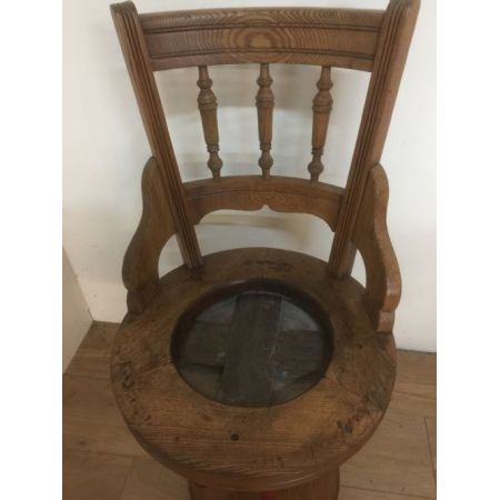 Edwardianischer antiker Eichen Bürostuhl britisch ca 1910