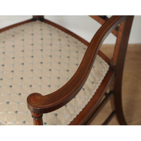 Edwardianische antike Mahagoni Stühle neoklassisch britisch circa 1900