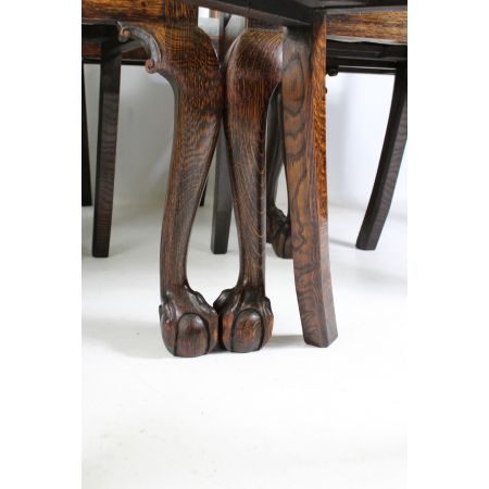 Edwardianische antike Chippendale Stühle Eiche englisch ca 1905