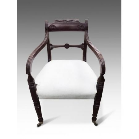 Edwardianischer antiker Mahagoni Stuhl britisch ca 1890