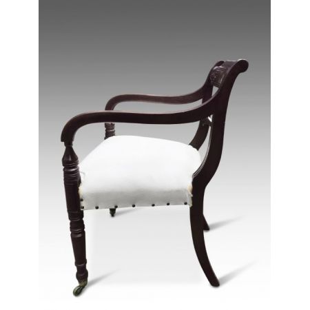 Edwardianischer antiker Mahagoni Stuhl britisch ca 1890