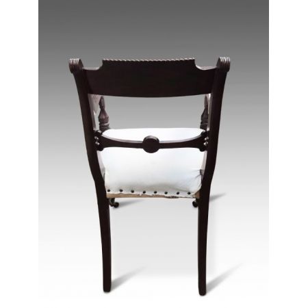 Edwardianischer antiker Mahagoni Stuhl britisch ca 1890