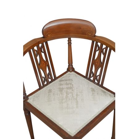 Edwardianischer antiker Mahagoni Stuhl britisch ca 1900