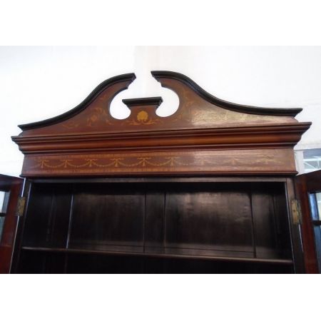 Edwardianischer antiker Mahagoni Bureau Bookcase Aufsatzsekretär ca 1890