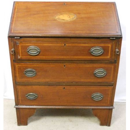 Edwardianischer antiker Mahagoni Sekretär britisch ca 1900