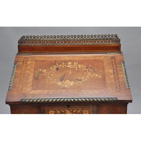 Antiker französischer Kingwood Sekretär Partners Desk ca 1870