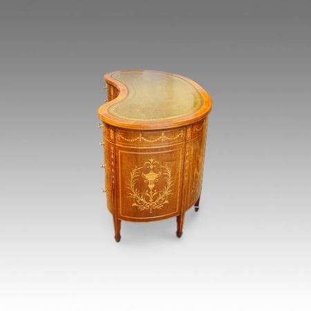 Edwardianischer antiker Mahagoni Schreibtisch ca 1890