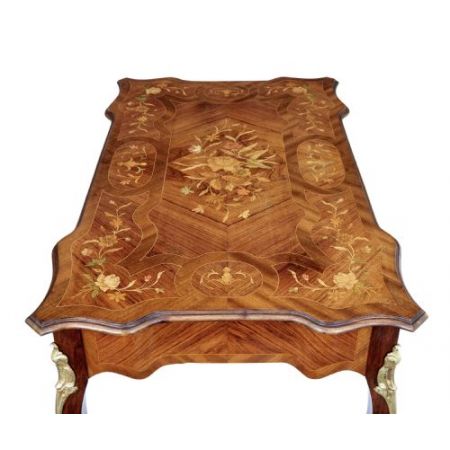 Antiker britischer Nussbaum Schreibtisch ca 1900