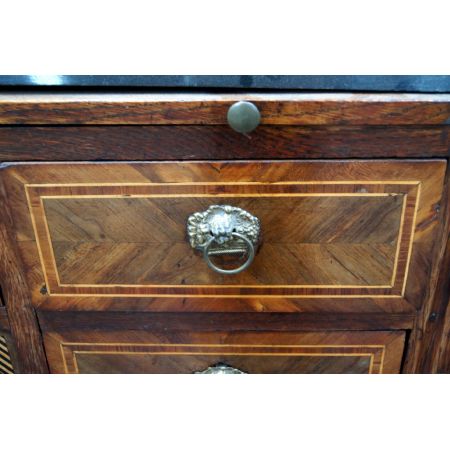 Antiker britischer Eichen Sekretär Satinwood Palisander ca 1820