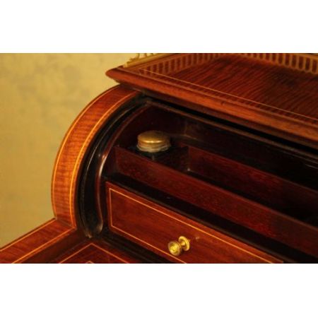 Viktorianischer antiker Mahagoni Sekretär englisch ca 1890