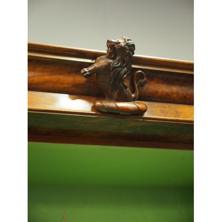 Viktorianisches antikes Breakfront Bücherregal Nussbaum britisch ca 1870